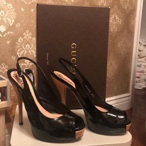 Gucci sling back heel